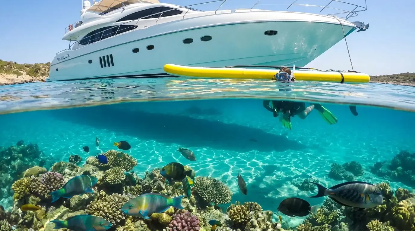 Snorkeling in crystal clear waters